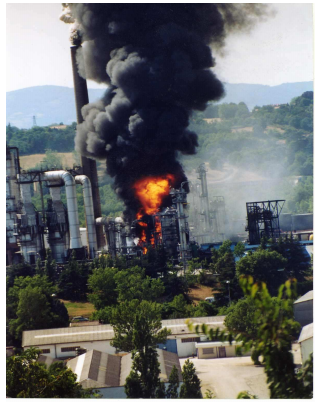 Four HDS en feu